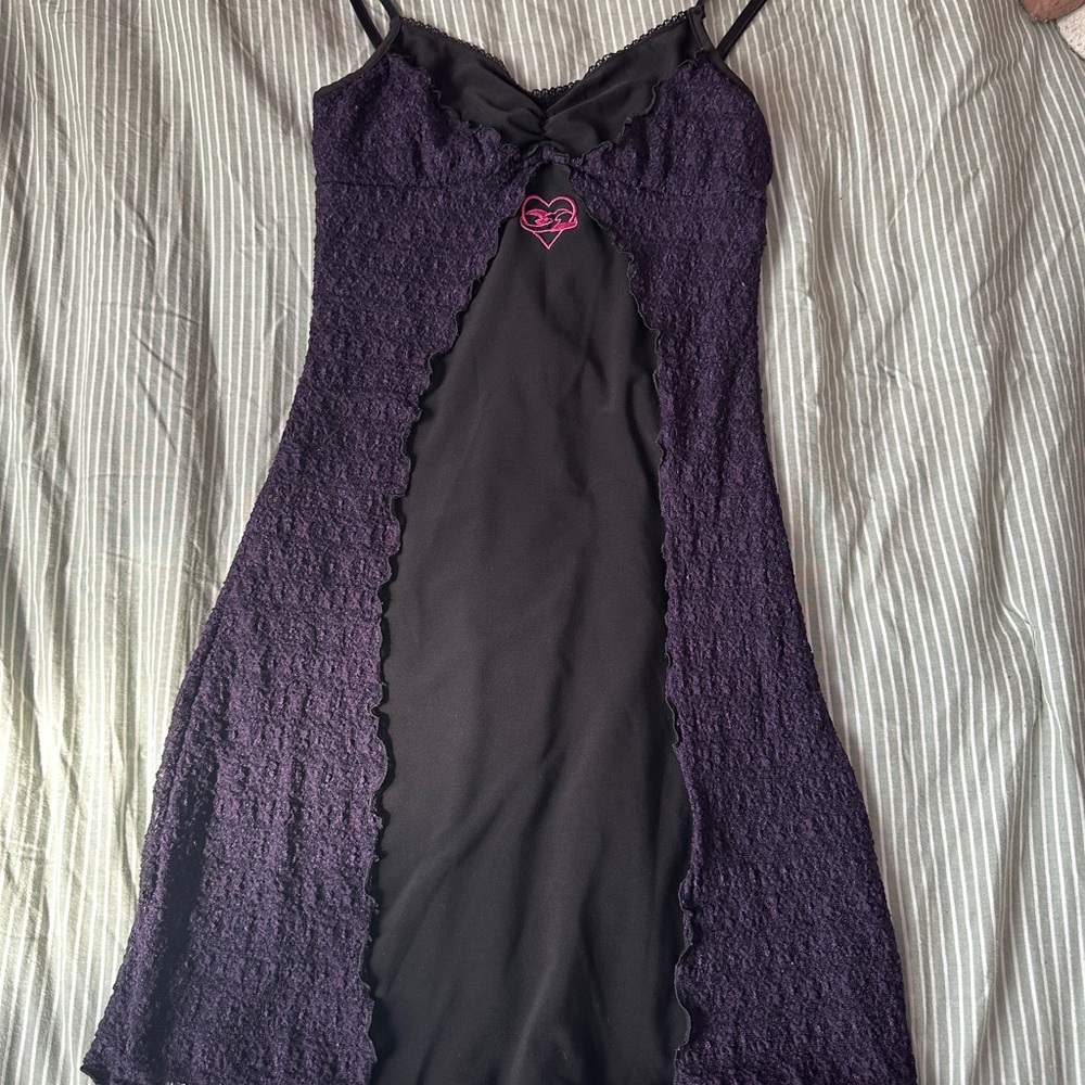 We Gang Young Purple and Black Bodycon Dress